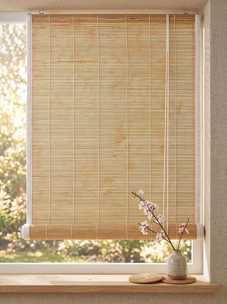 Natural handwoven bamboo chick blinds for balcony shade in Greater Noida
